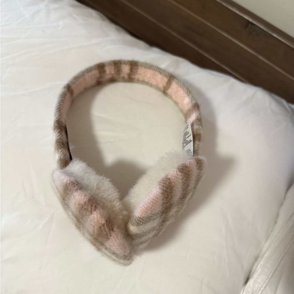 Burberry  Pink Plaid Earmuffs
